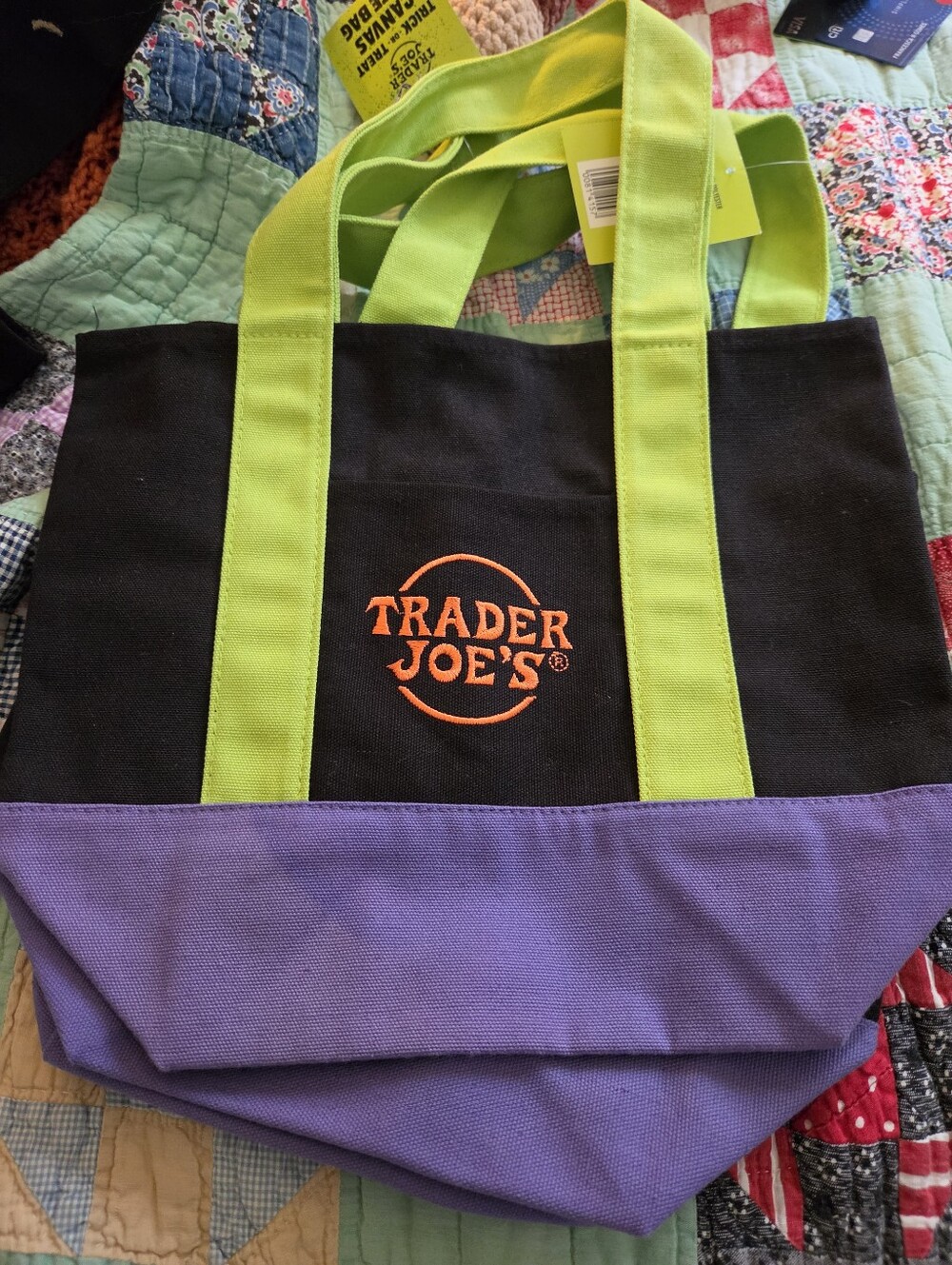 Trader Joe's Mini Canvas Halloween Tote Bags - Set of 3 -